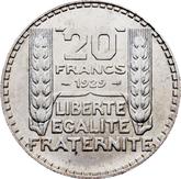 Reverse 20 Francs 1929