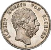 Obverse 5 Mark 1891 E Saxony