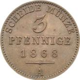 Reverse 3 Pfennig 1868 A