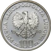 Obverse 100 Zlotych 1980 MW Jan Kochanowski