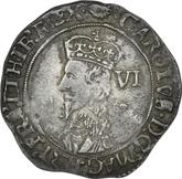 Obverse Sixpence no date (1642-1649) Seventh portrait type