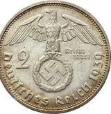 Reverse 2 Reichsmark 1939 F