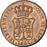 Obverse 3 Cuartos 1841 Catalonia