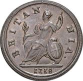 Reverse Halfpenny 1718 First laureated bust