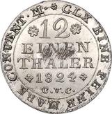 Reverse 1/12 Thaler 1824 CvC