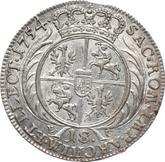 Reverse Ort (18 Groszy) 1754 EC Crown