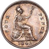 Reverse Fourpence (Groat) 1837