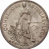 Obverse 2 Pesetas 1937 Asturias and Leon