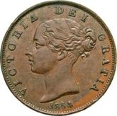 Obverse Farthing 1854 WW