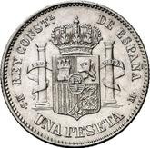 Reverse 1 Peseta 1885 MSM