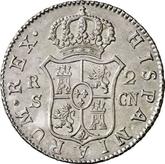 Reverse 2 Reales 1798 S CN