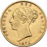 Obverse Half Sovereign 1871 S Coat of arms