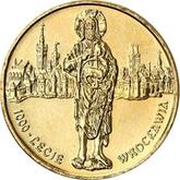 Reverse 2 Zlote 2000 MW NR 1000 years of Wroclaw