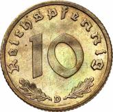 Obverse 10 Reichspfennig 1938 D