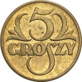 Reverse 5 Groszy 1923 WJ