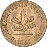 Reverse 1 Pfennig 1967 D