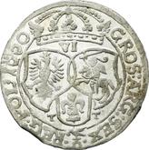 Reverse 6 Groszy (Szostak) 1660 TT Bust in a circle frame