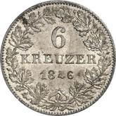 Reverse 6 Kreuzer 1846