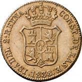 Obverse 3 Cuartos 1838 Catalonia