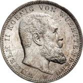 Obverse 3 Mark 1908 F Wurtenberg