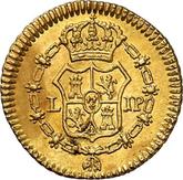 Reverse 1/2 Escudo 1816 L JP