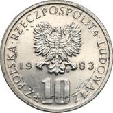 Obverse 10 Zlotych 1983 MW Pattern 100th anniversary of Boleslaw Prus`s death