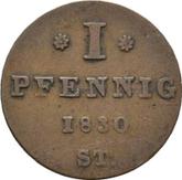 Reverse 1 Pfennig 1830 ST
