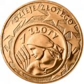 Reverse 2 Zlote 2004 MW AN History of the Polish Zloty - 1 Zloty of II Republic