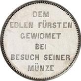 Reverse Thaler no date (1861) Duke's visit to the mint