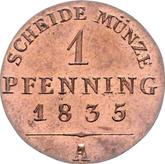Reverse 1 Pfennig 1835 A