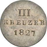 Reverse 3 Kreuzer 1827