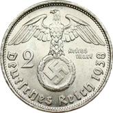 Reverse 2 Reichsmark 1938 B