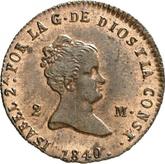 Obverse 2 Maravedís 1840