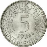 Obverse 5 Mark 1974 D