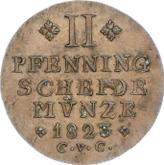 Reverse 2 Pfennig 1823 CvC