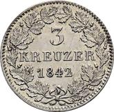 Reverse 3 Kreuzer 1842