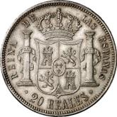Reverse 20 Reales 1859