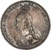 Obverse Threepence 1890 Jubilee Head