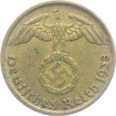 Reverse 5 Reichspfennig 1938 B