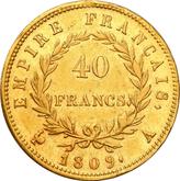 Reverse 40 Francs 1809 A