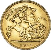 Reverse Half Sovereign 1915 P