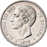 Obverse 5 Pesetas 1875 DEM