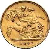 Reverse Half Sovereign 1897 TB St. George