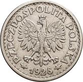 Reverse 1 Zloty 1928 Pattern Leaf wreath