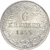 Reverse 6 Kreuzer 1855