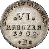 Reverse 6 Kreuzer 1801 B
