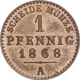 Reverse 1 Pfennig 1868 A