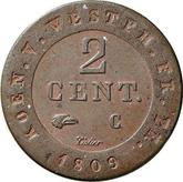 Reverse 2 Centimes 1809 C