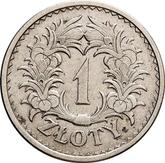 Obverse 1 Zloty 1928 Pattern Leaf wreath