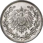 Reverse 1/2 Mark 1918 J